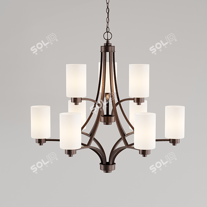 Parkdale 9-Light Chandelier, Artistic Illumination 3D model image 1