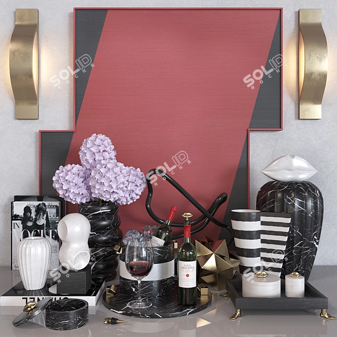 Kelly Wearstler Decor Set 3D model image 1