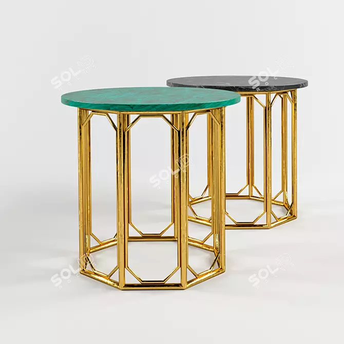 Ar-Deco Ceramic Coffee Table 3D model image 1