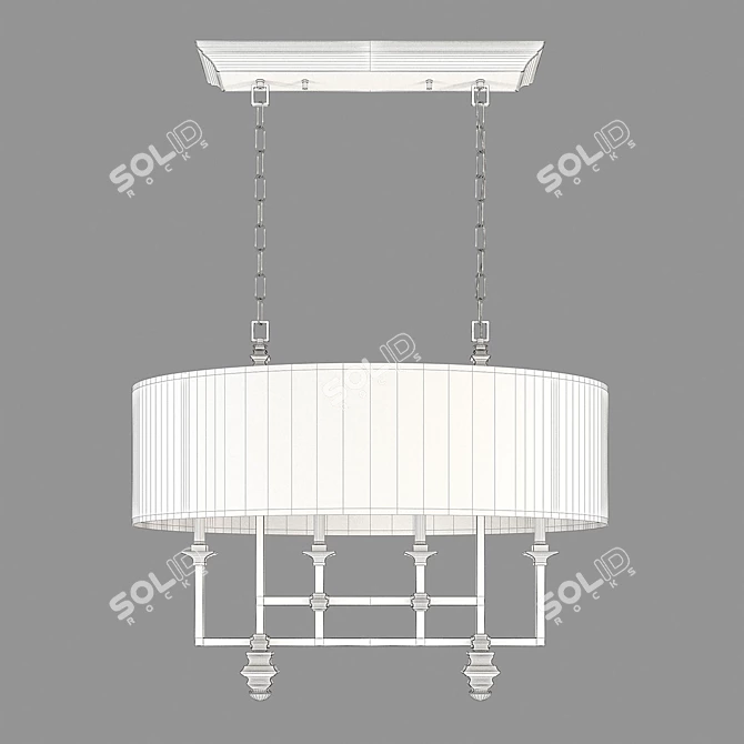 Savoy House Structure 4-Light Luminaire 3D model image 2