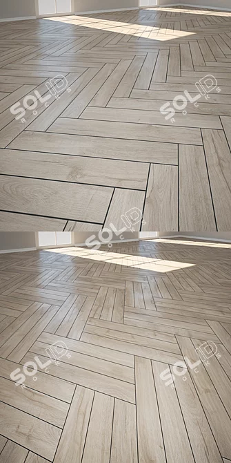 Elegant Parquet Flooring Collection 3D model image 2