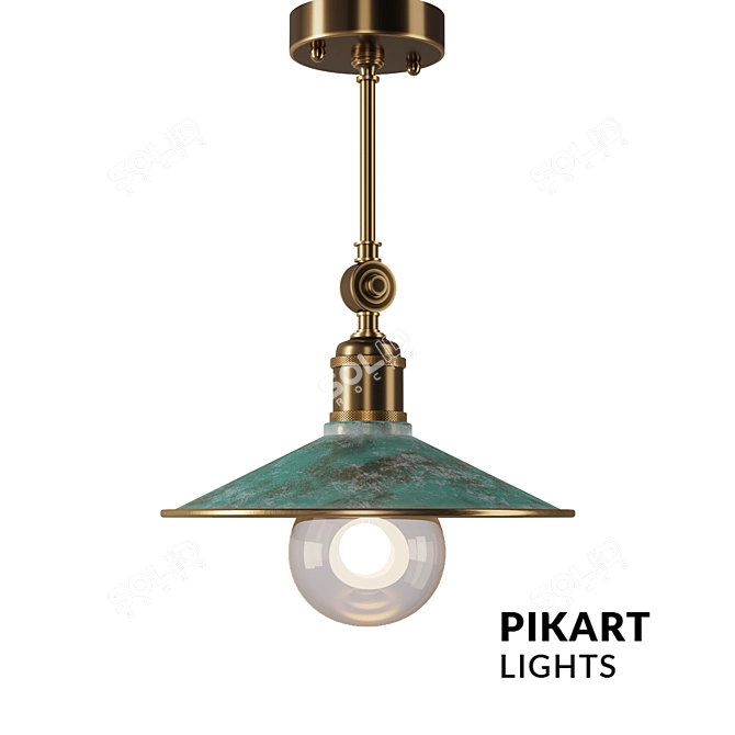 Brass Artisan Lamp - ART 351 3D model image 2