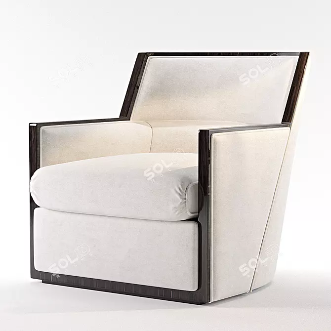 Galileo Swivel Lounge: Sleek & Modern Lounge Chair 3D model image 1