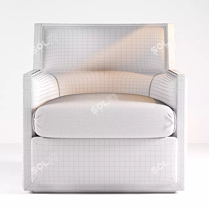 Galileo Swivel Lounge: Sleek & Modern Lounge Chair 3D model image 3