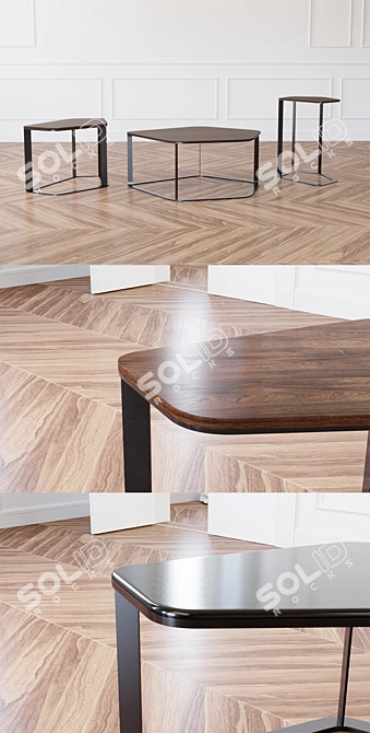 Modern Chance Table Collection by Bernhardt Design 3D model image 3