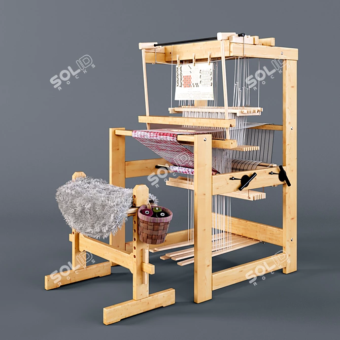 Glimakra Julia Weaving Machine: Swedish Craftsmanship 3D model image 1