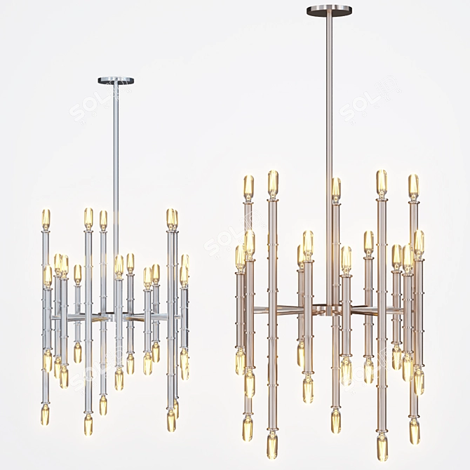 Modern Chandelier Lamp - SHP0001\5 3D model image 3