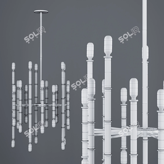 Modern Chandelier Lamp - SHP0001\5 3D model image 4