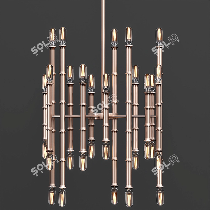 Modern Chandelier Lamp - SHP0001\5 3D model image 1