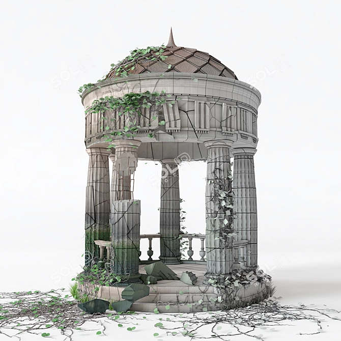 Antique Rotunda - Classic Elegance 3D model image 2