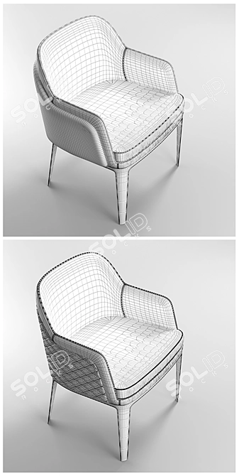 Contemporary Bentley Kendal Chair 3D model image 3