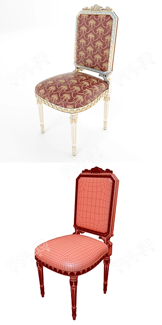 Elegant Begonya Chair 3D model image 3