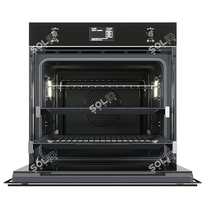 SMEG SF6603NXE: High-Quality 3D Oven 3D model image 2