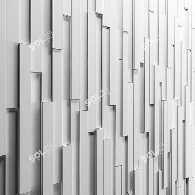 LuxStone Wall Stripes 3D model image 3