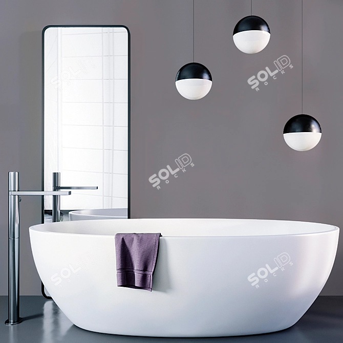 Cielo Shui Comfort Bathtub 3D model image 1