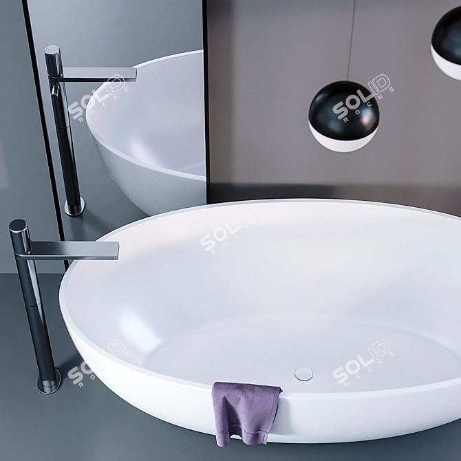 Cielo Shui Comfort Bathtub 3D model image 2