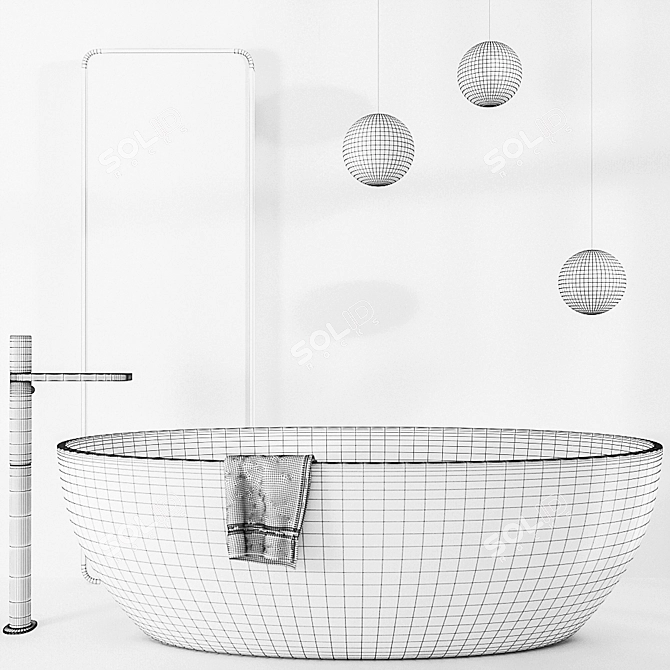 Cielo Shui Comfort Bathtub 3D model image 3