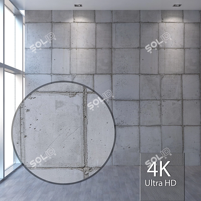 Seamless Concrete Texture 4K 3D model image 1