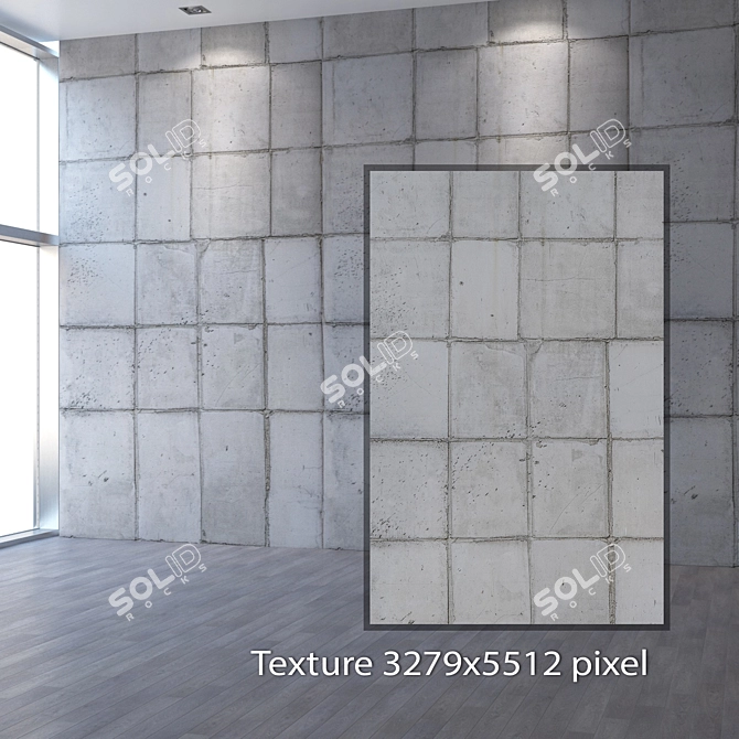 Seamless Concrete Texture 4K 3D model image 2