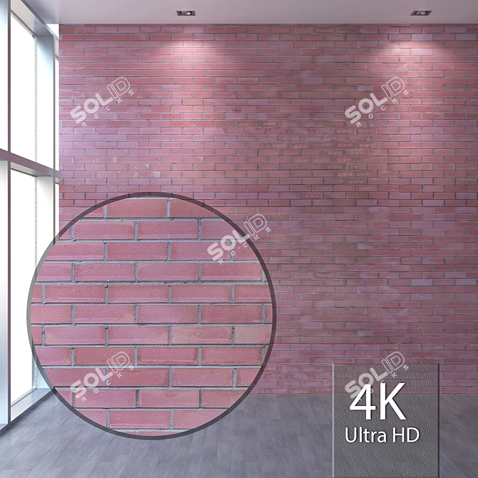 Seamless Bricklaying Texture 3D model image 1