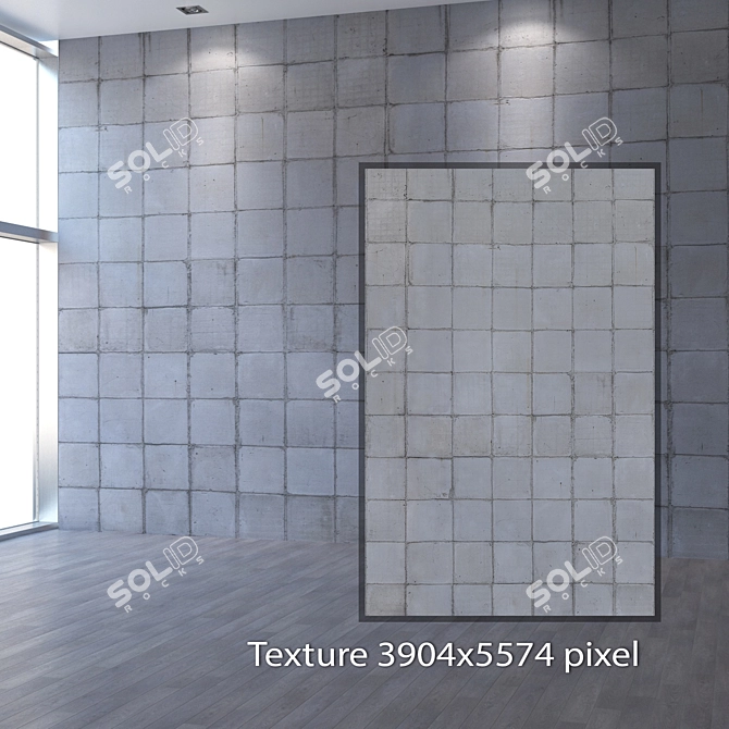 Seamless 4K Concrete Texture 3D model image 2