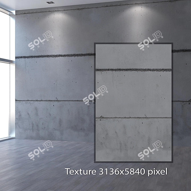 Title: Seamless 4K Concrete Wall Texture 3D model image 2