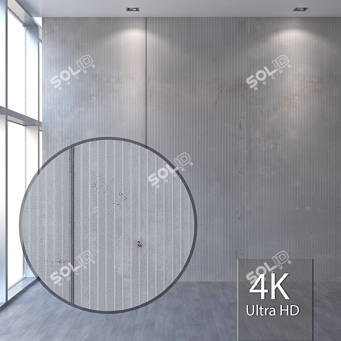 Seamless Metal Wall Panel Texture 3D model image 1