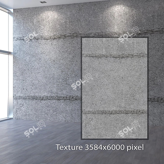 Seamless 4K Facade Plaster 3D model image 2