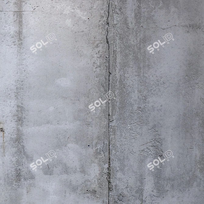 Seamless 4K Concrete Wall 3D model image 3