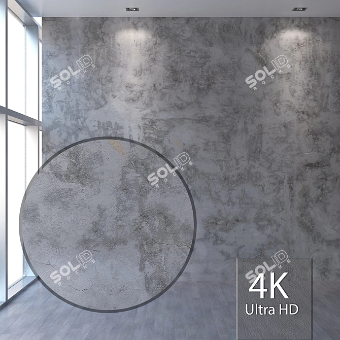 Seamless 4K Plaster Texture 3D model image 1