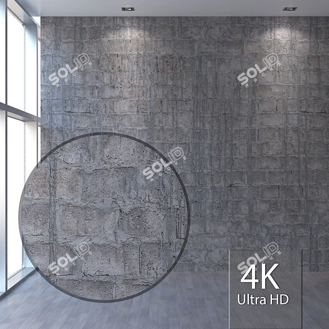 Seamless 4K Masonry Texture 3D model image 1