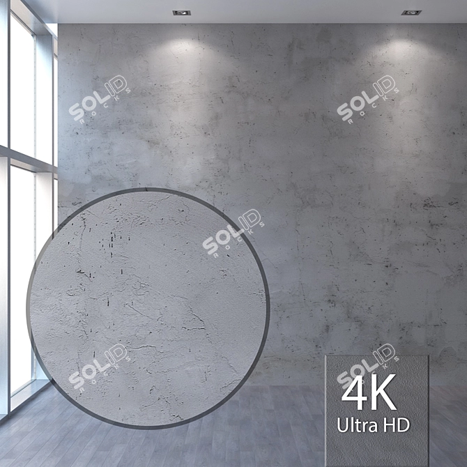 Title: Seamless 4K Plaster Texture 3D model image 1