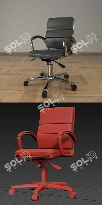 ErgoFlex Office Chair 3D model image 2