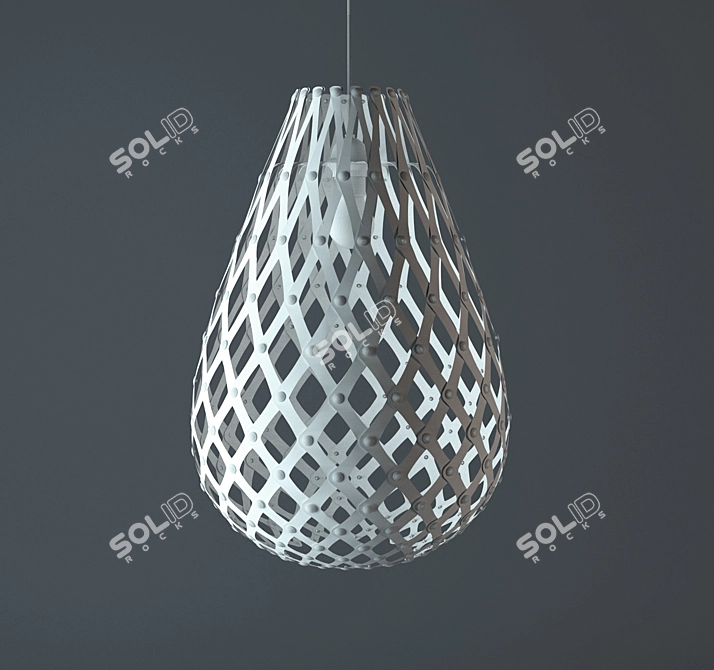 Light-up Pear Pendant: Handcrafted in Belarus 3D model image 1