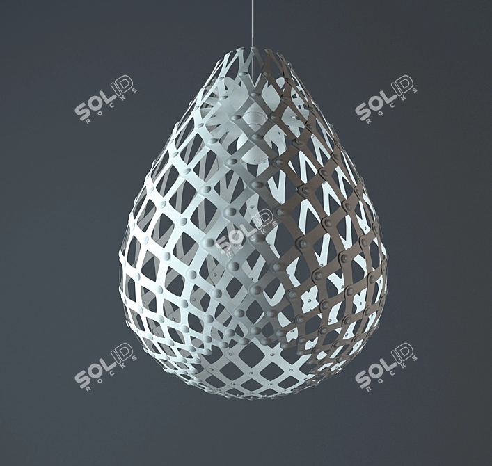 Light-up Pear Pendant: Handcrafted in Belarus 3D model image 2