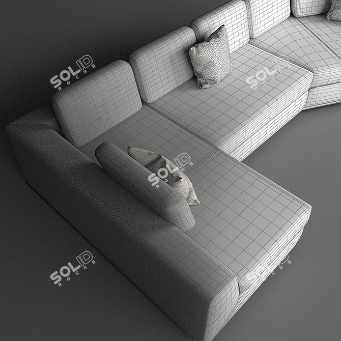 Miami Modular Sofa: Stylish Comfort 3D model image 3