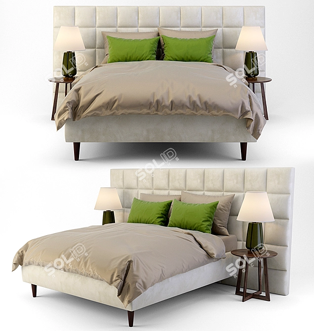 Elegant Costa Bella Regina Bed 3D model image 1