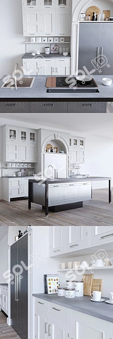 Marchi Cucine Montserrat: Classic Elegance 3D model image 2