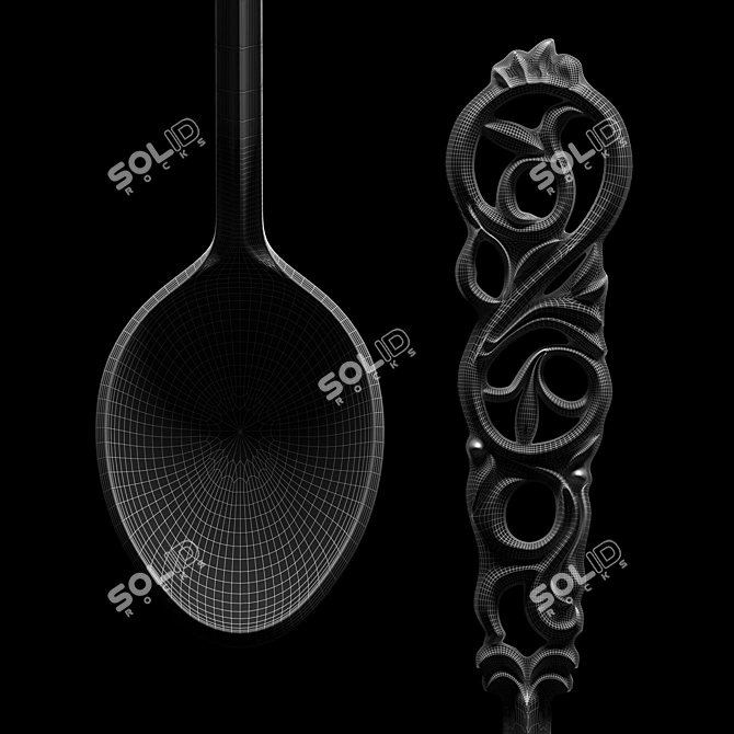 Effortless Stirring: Versatile Tea Spoon 3D model image 1