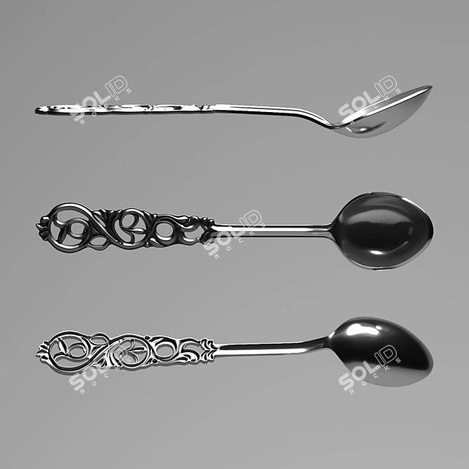 Effortless Stirring: Versatile Tea Spoon 3D model image 2