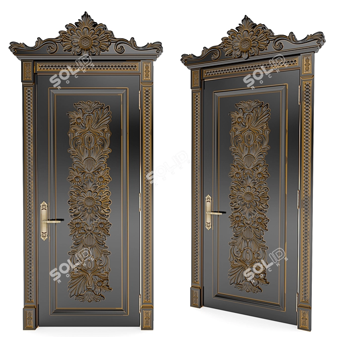 Blooming Entryway: Flower Door 3D model image 1