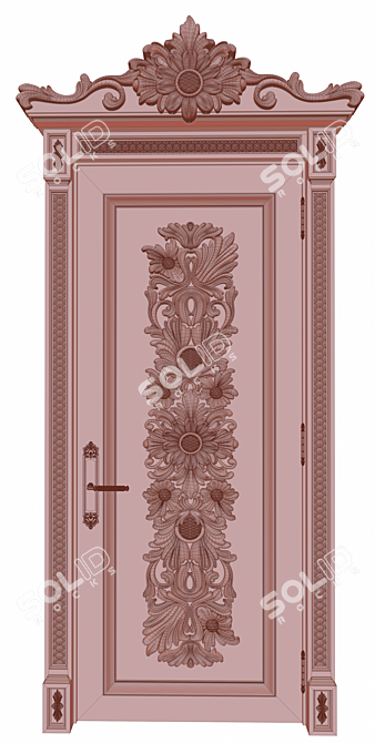 Blooming Entryway: Flower Door 3D model image 3