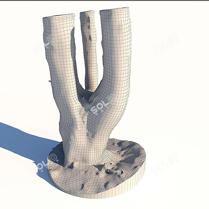 Natural Tree Trunk Sculpture 3D model image 3