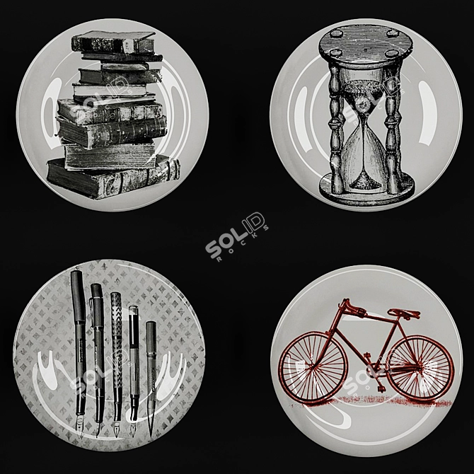 Elegant Decorative Plate 3D model image 2