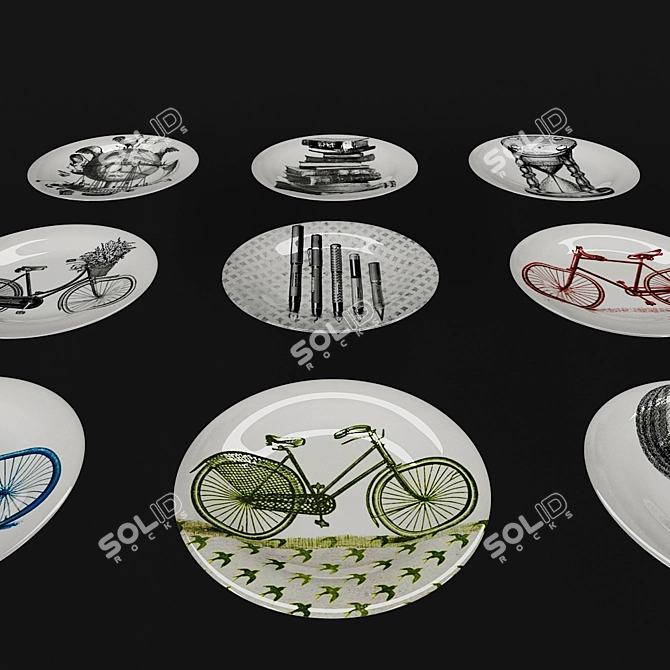 Elegant Decorative Plate 3D model image 3