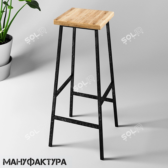 Loft Style Bar Stool | MNF Store 3D model image 1