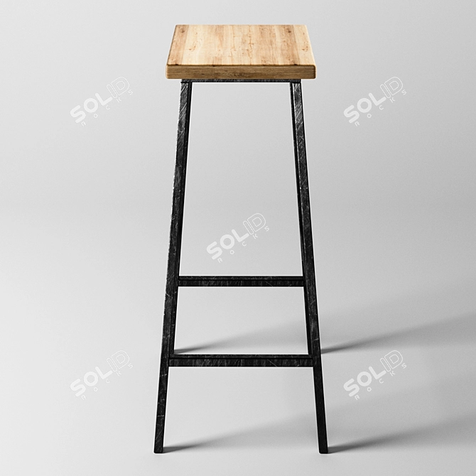 Loft Style Bar Stool | MNF Store 3D model image 2