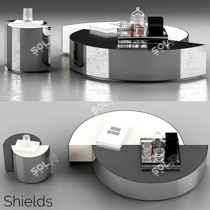 Minimalist Shields Coffee Tables 3D model image 1