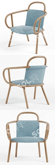 Zantilam Lounge Armchair: Elegance Redefined 3D model image 2