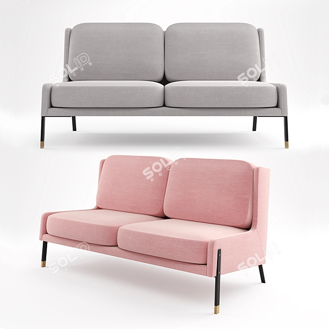 Stellar Works Blink Sofa 3D model image 1